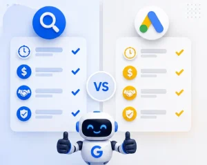 الفرق بين Google Ads و SEO | أيهما أفضل لموقعك في 2026؟